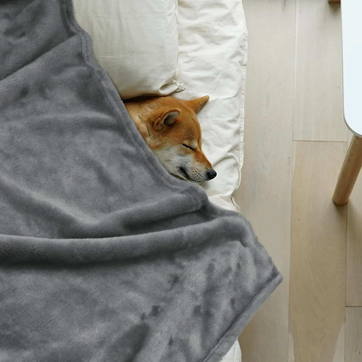 Onarway Dog Blanket Washable for Bed: 2 Packs Dog Blankets 40x47 - Fluffy Soft Large Throw for Cat Puppy Kitten Dogs - Fleece Pet Blankets for Crate Couch Car and Indoor - Grey