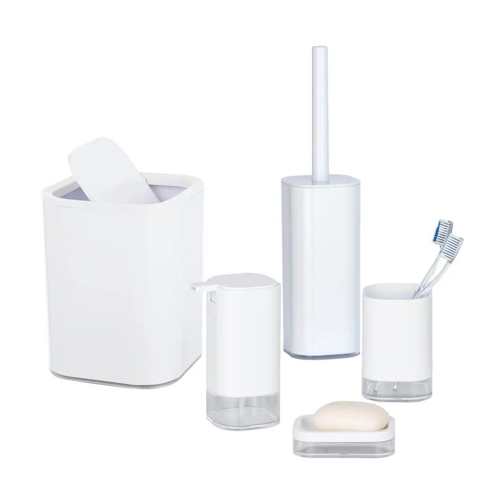 Oria 5 Piece Bathroom Accessories Set White