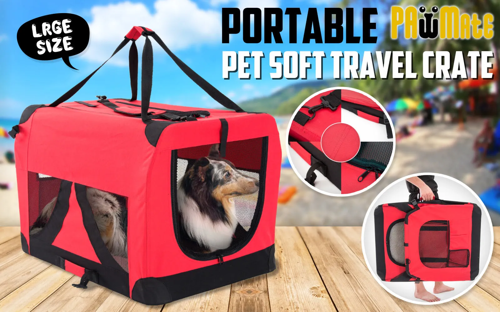 Paw Mate Portable Soft Dog Cage Crate Carrier