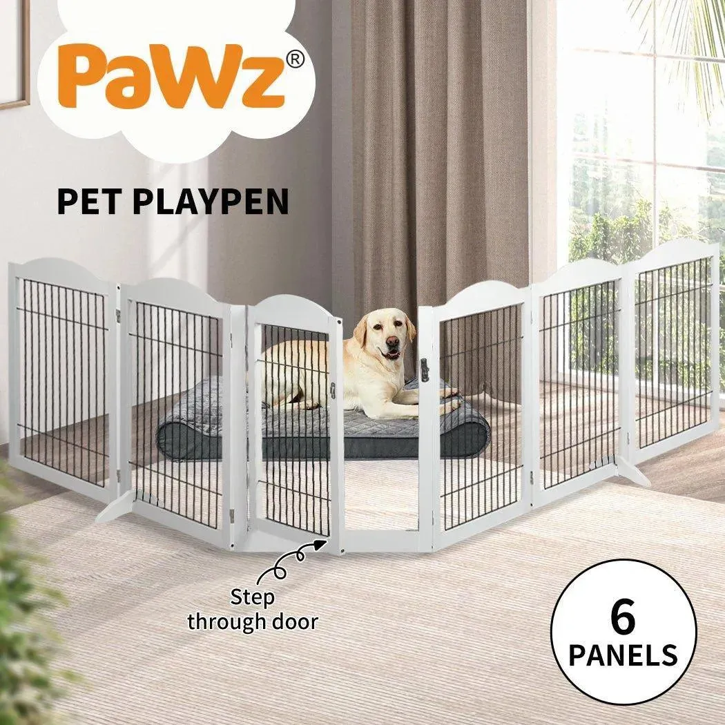 PaWz 6 Panels Pet Playpen Pet Gate