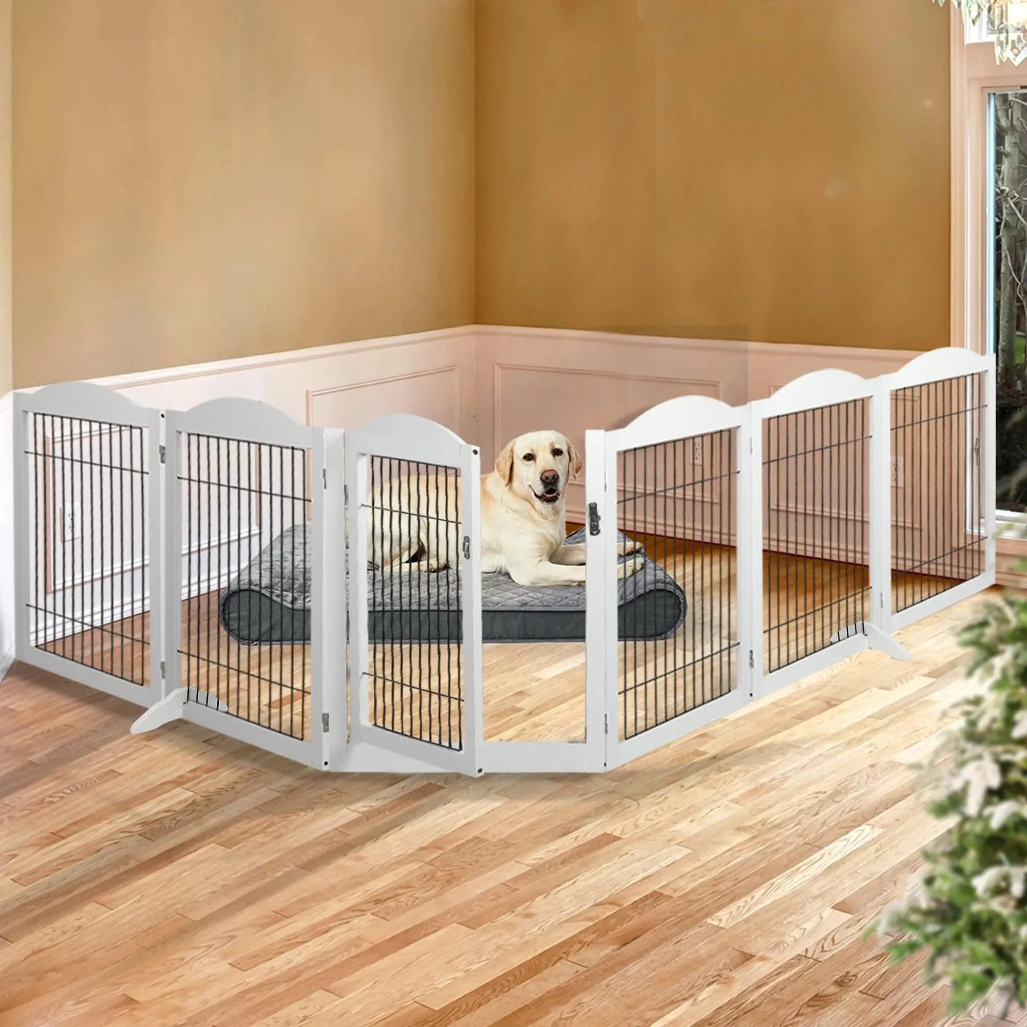 PaWz 6 Panels Pet Playpen Pet Gate