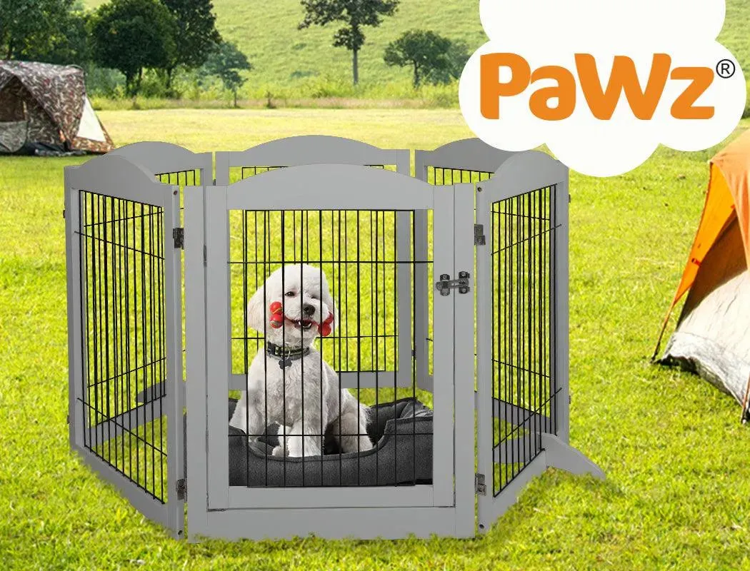 PaWz 6 Panels Pet Playpen Pet Gate