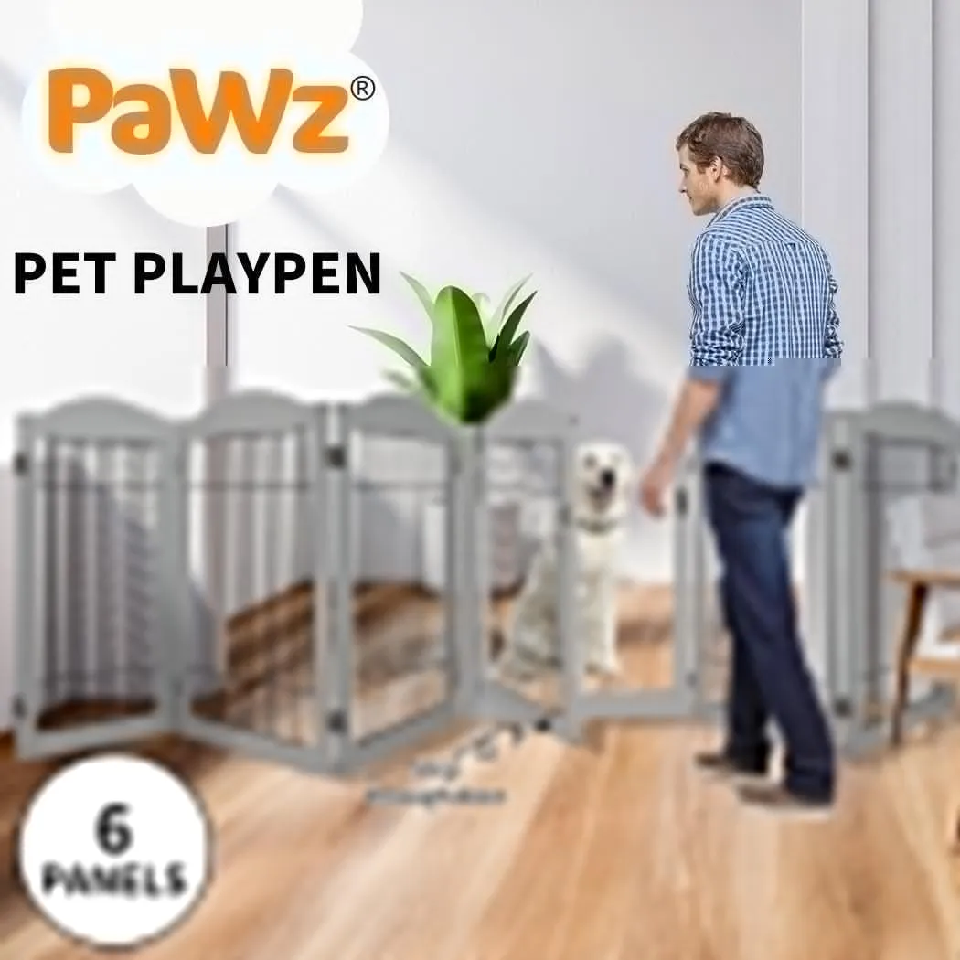 PaWz 6 Panels Pet Playpen Pet Gate