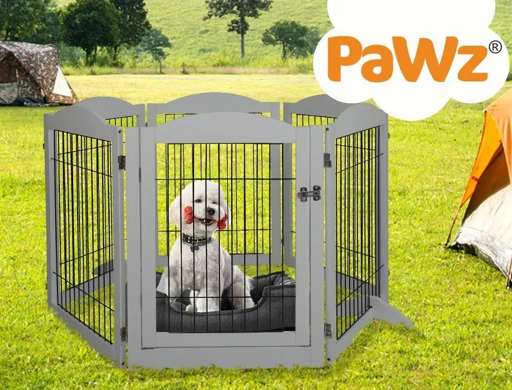 PaWz 6 Panels Pet Playpen Pet Gate