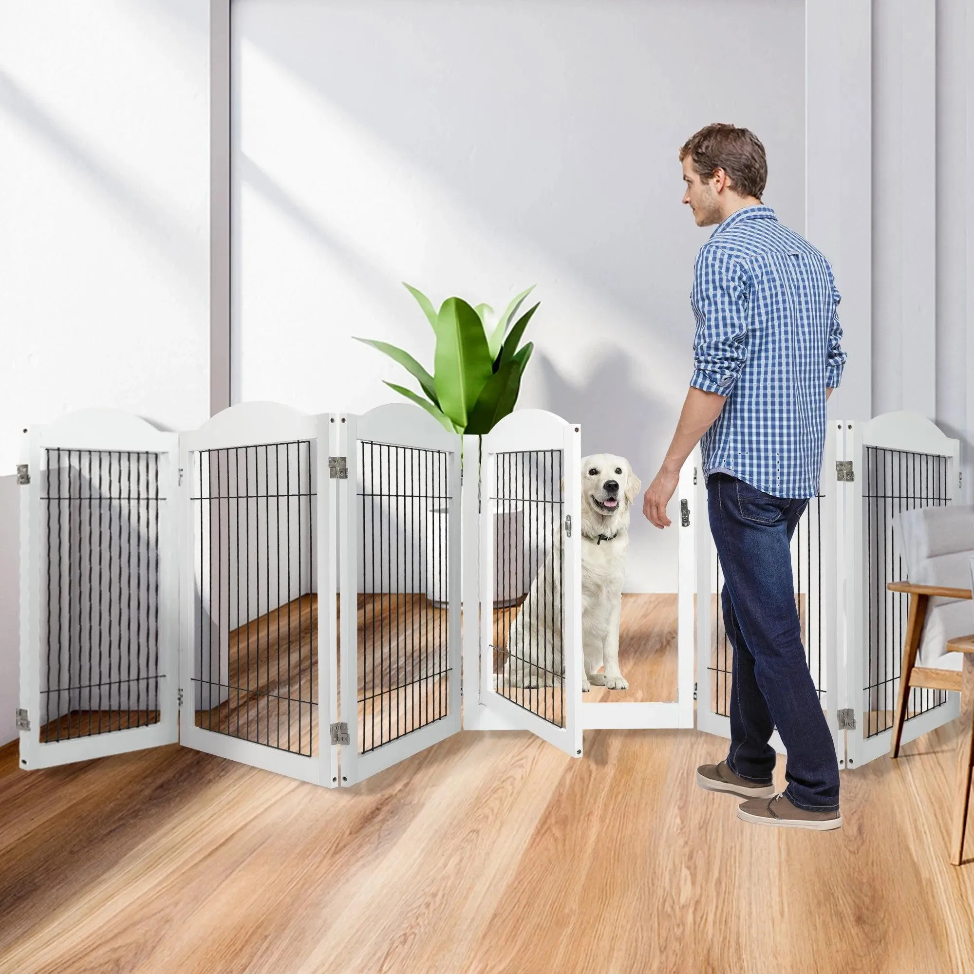 PaWz 6 Panels Pet Playpen Pet Gate