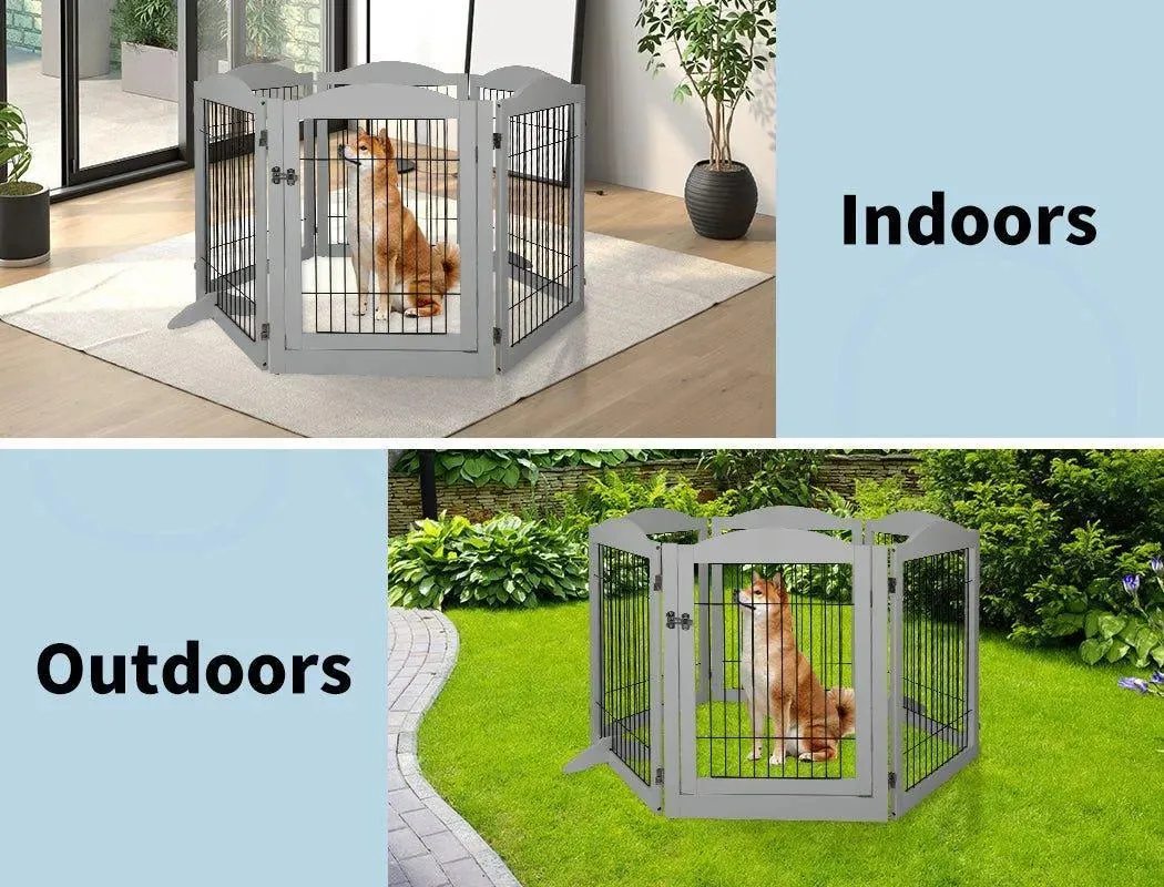 PaWz 6 Panels Pet Playpen Pet Gate