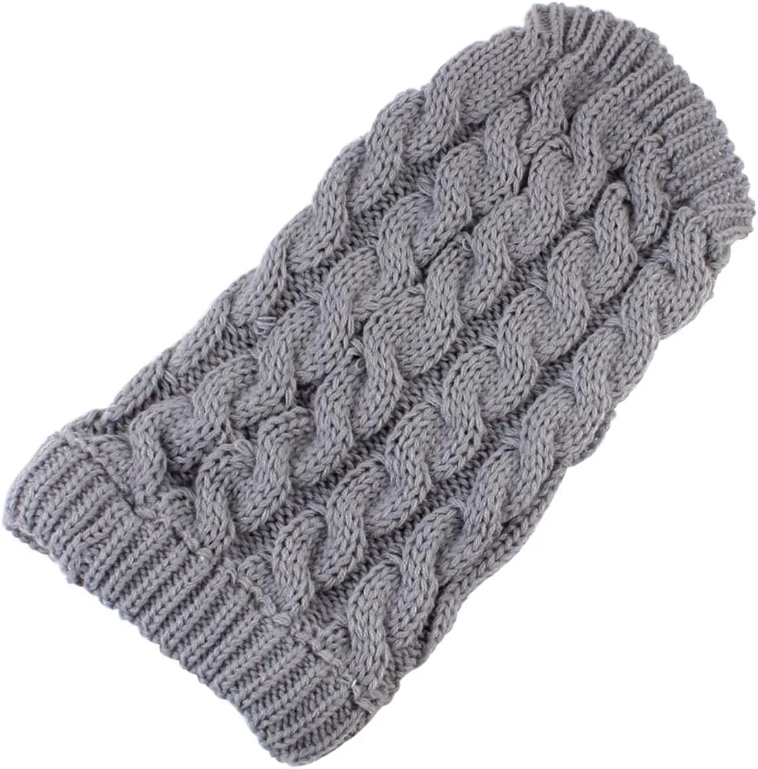 Pet Dog Turtleneck Knitting Sweater Coat Winter Warmer Thickening Pullover Knitwear Crochet Coat Clothes for Small Medium Large Dog Puppy Cat (L, Grey)
