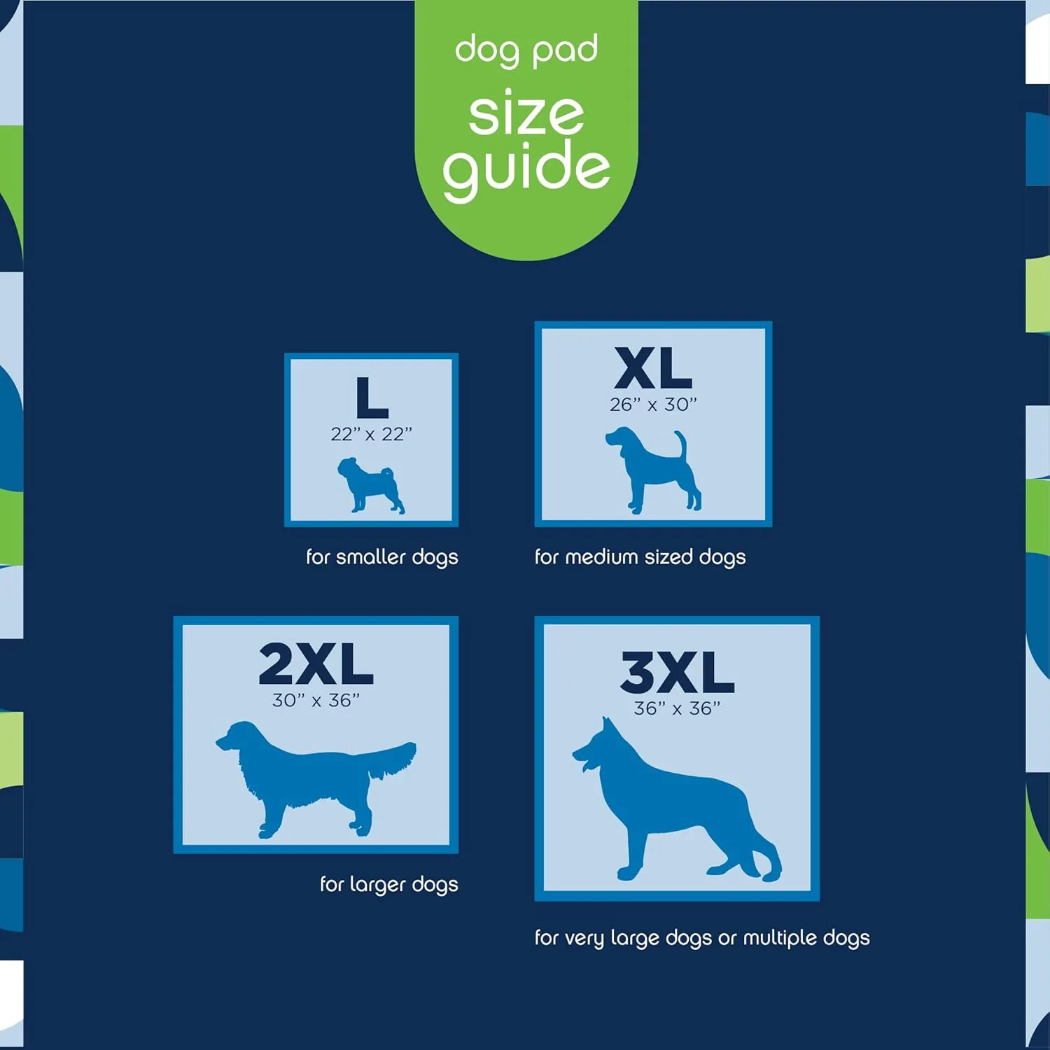 Pet Life Unlimited Smart Prints Extra Large Puppy Pads - Odor Controlling Dog Pee Pads with Wetness-Activated Fragrance - USA Made - 26" x 30" - 25 Count (XL)