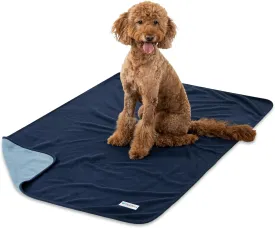 PetAmi Waterproof Dog Blanket for Medium Large Pets Dogs Cats, Pet Couch Cover Protector for Furniture, Reversible Washable Soft Fleece Cat Blanket for Bed Couch Sofa, 40x60 (Navy/Blue)