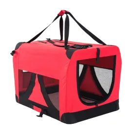 Portable Soft Dog Cage Crate Carrier XL - Red