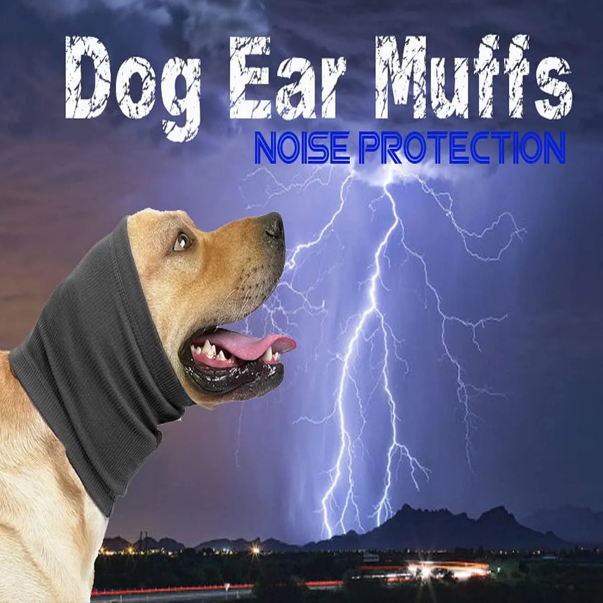 Quiet Ears for Dogs Hats Hoodies Dog's Ear Muffs Headband Noise Ear Protection for Dogs,Grey M