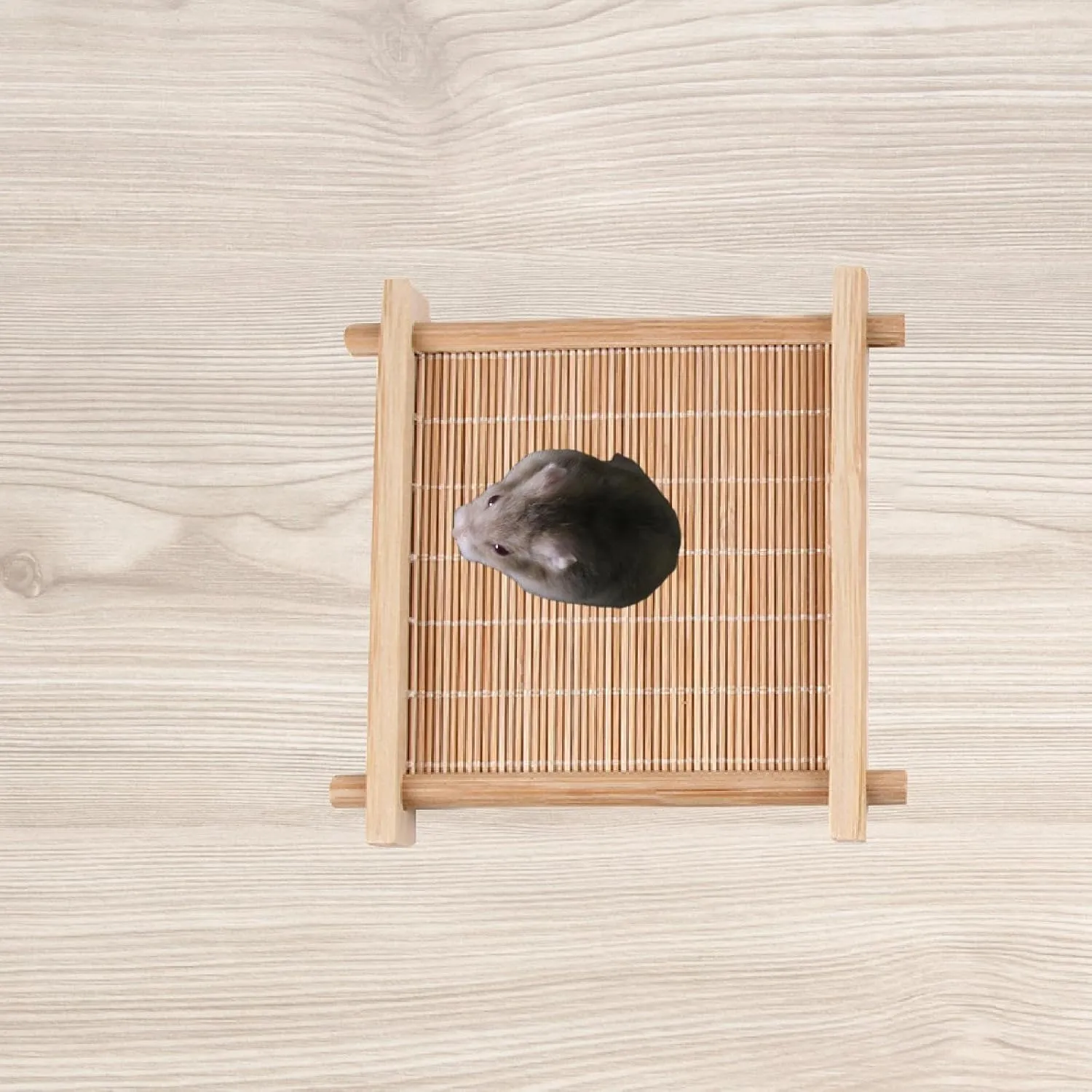 Small Animals Cooling Mat Habitat Decor Bamboo Keep Pets Busy Sturdy Anit Bite Summer Pet Gifts Cushion Rabbit Cooling Pad, 12cmx12cm