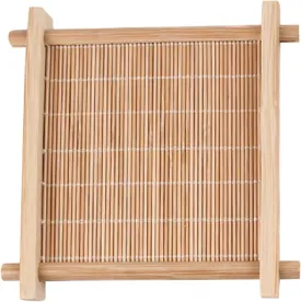 Small Animals Cooling Mat Habitat Decor Bamboo Keep Pets Busy Sturdy Anit Bite Summer Pet Gifts Cushion Rabbit Cooling Pad, 12cmx12cm