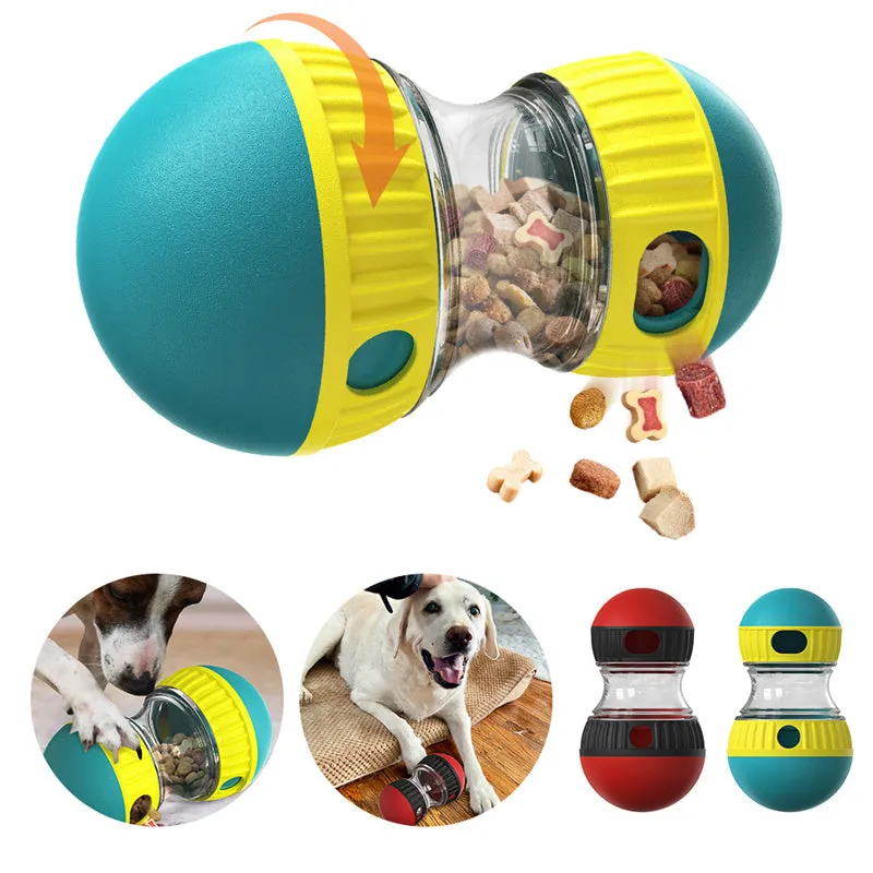 SmartTumble: Food Dispensing Dog Puzzle Toy – Slow Feeder & IQ-Boosting Play