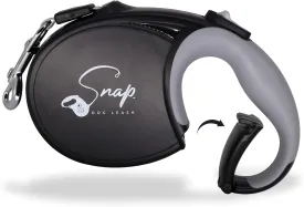 Snap Retractable Dog Leash with Built-in Clip, Hands-Free Connection, Reflective 16-ft Tape, Brake and Lock, Tangle-Free, for Small Medium Large Dogs