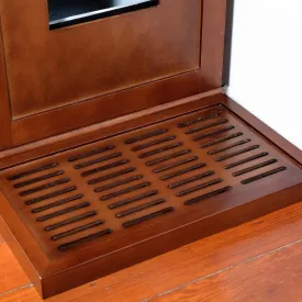 THE REFINED FELINE Litter Catch for The Refined Litter Box Enclosure Cabinet in Mahogany Brown, Solid Wood with Slots to Catch Stray Litter As Cats Exit The Litter Box, Trap Door for Easy Emptying