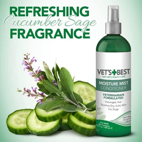 Vet's Best Moisture Mist Spray 16-oz, Dog Conditioner