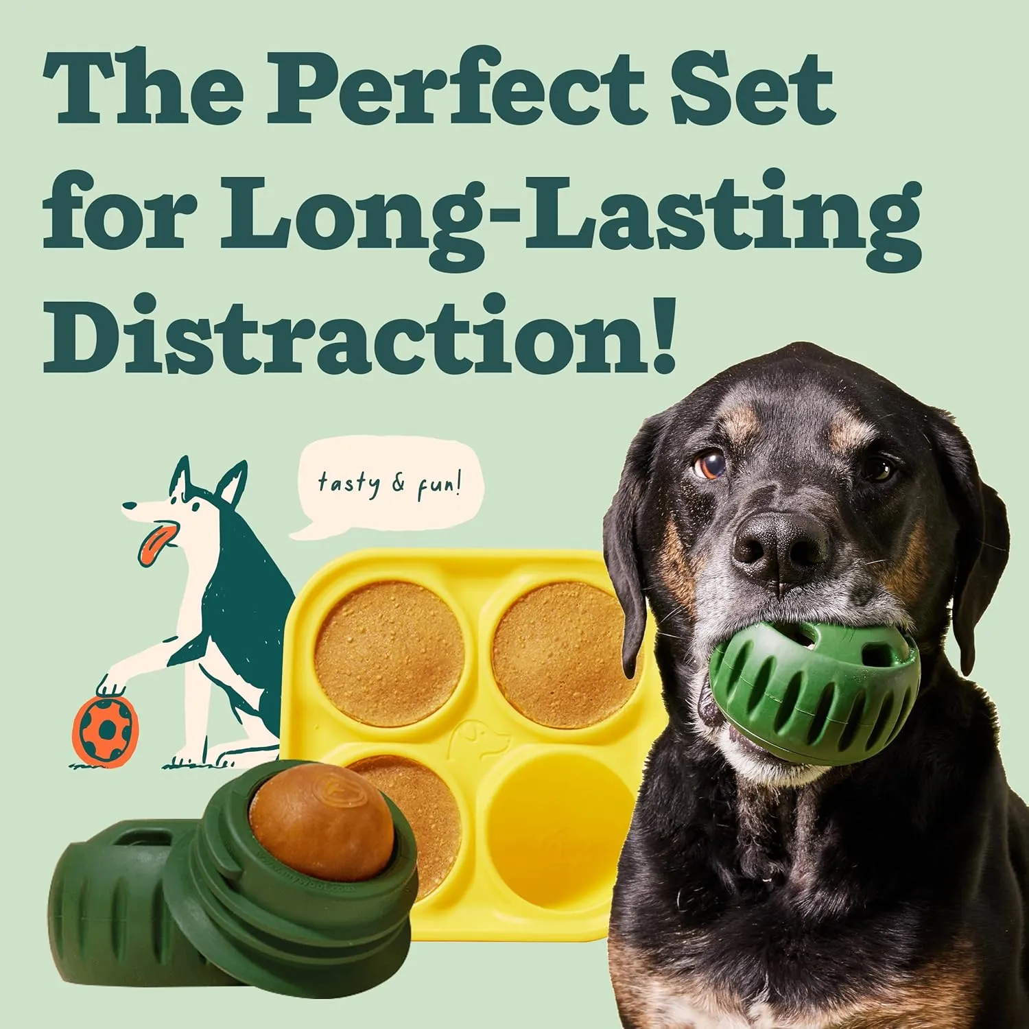 WOOF Pupsicle and Treat Tray - Long-Lasting Interactive Dog Toy for Boredom and Silicone Mold - Reusable, Dishwasher Safe - For Small Dogs 10-25 lbs