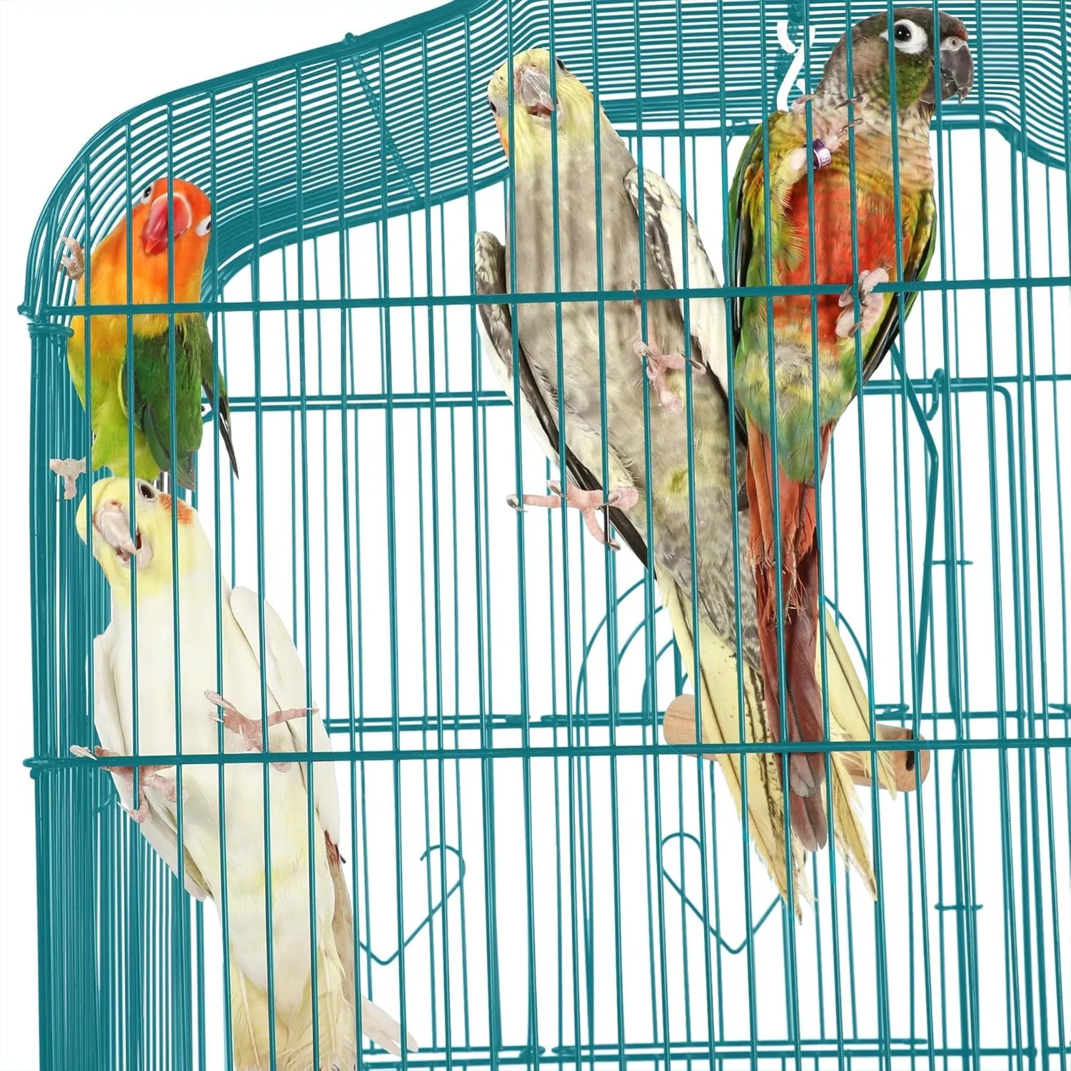 Yaheetech 41inch Height Open Play Top Bird Cage Metal Parakeet Cage for Small Parrots Canary Cockatiel Green Cheek Quaker Parrot