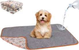 YUEPET Waterproof Dog Blankets, 2 Pack Washable Dog Blankets for Bed Couch Sofa Protector Fleece Flannel Puppy Blanket Soft Plush Reversible Throw Blanket for Small Dog Puppy Cat 23"16"(White Coffee)
