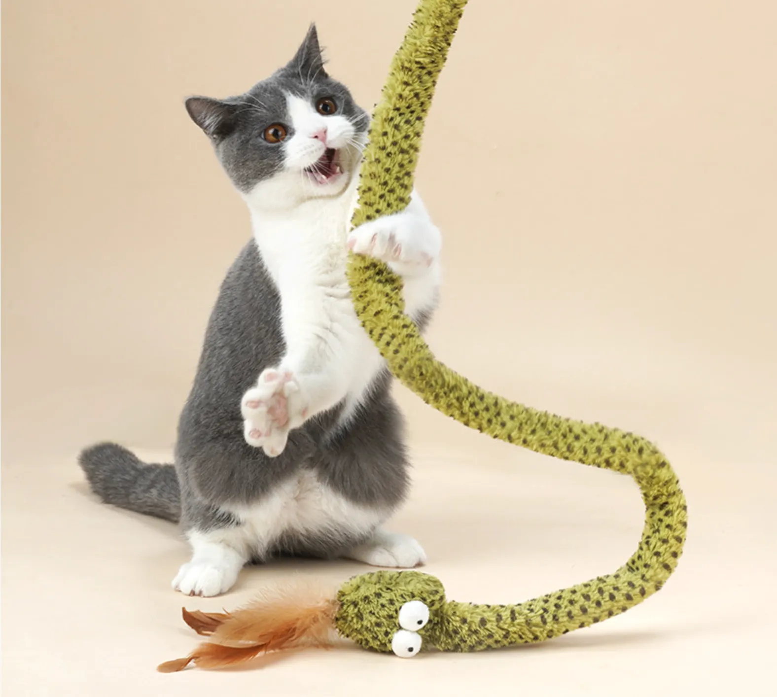 Zeze Pet Plush Teaser Dumb Snake Cat Toy