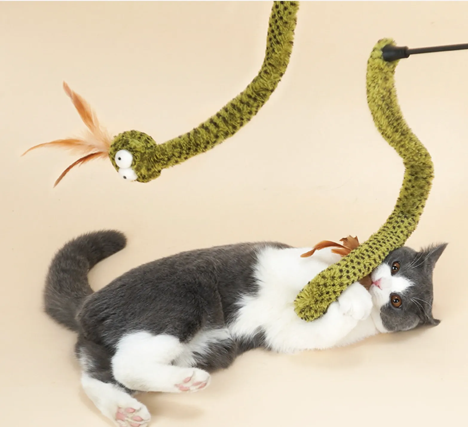 Zeze Pet Plush Teaser Dumb Snake Cat Toy