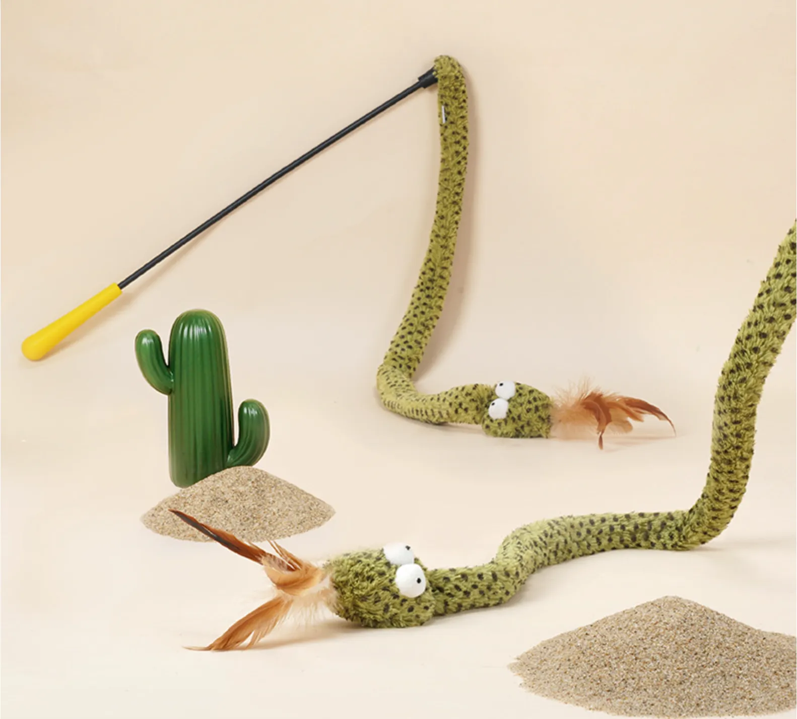 Zeze Pet Plush Teaser Dumb Snake Cat Toy