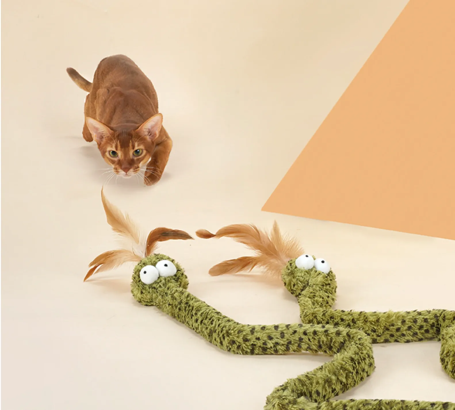 Zeze Pet Plush Teaser Dumb Snake Cat Toy